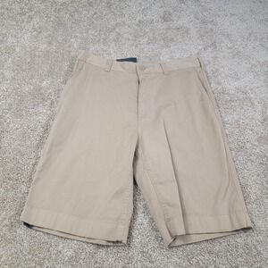 Cremieux Cassis Garment Dyed Shorts‎ Mens 10" Inseam Khaki Beige Size 32 NWT